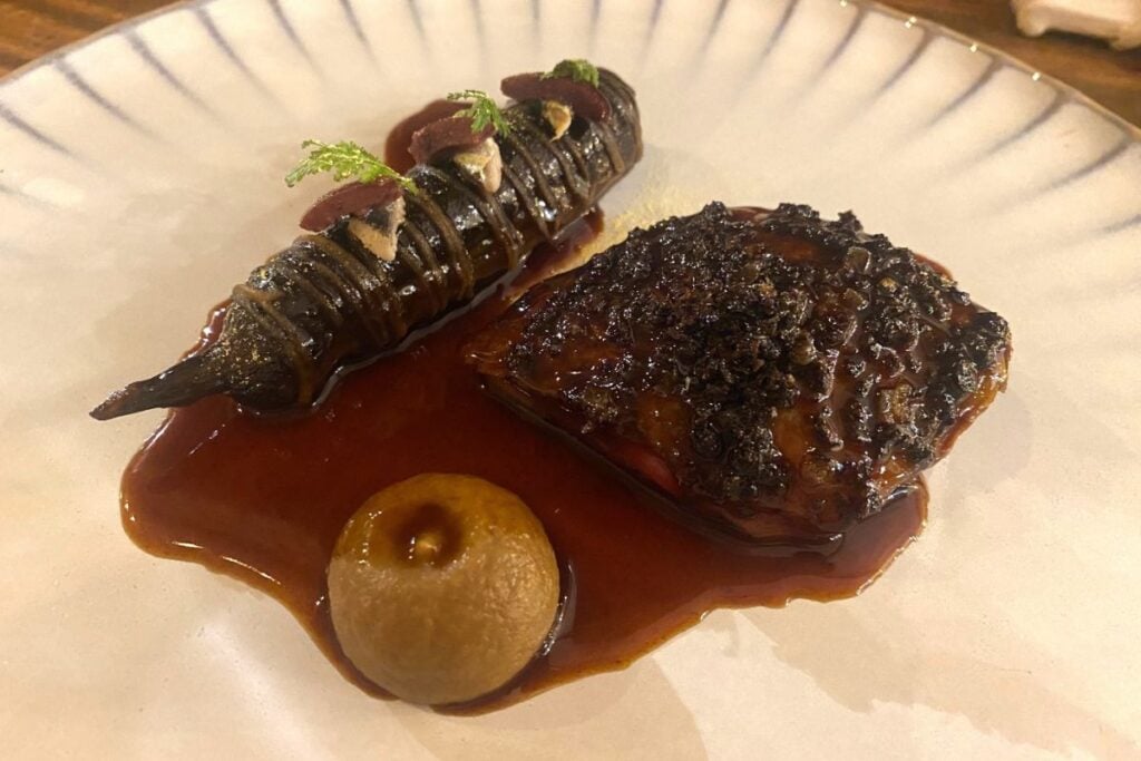 Racines review: Michelin-starred restaurant weaves a tale of southern French terroir through the friendship of two talented chefs 4 Racines pigeon