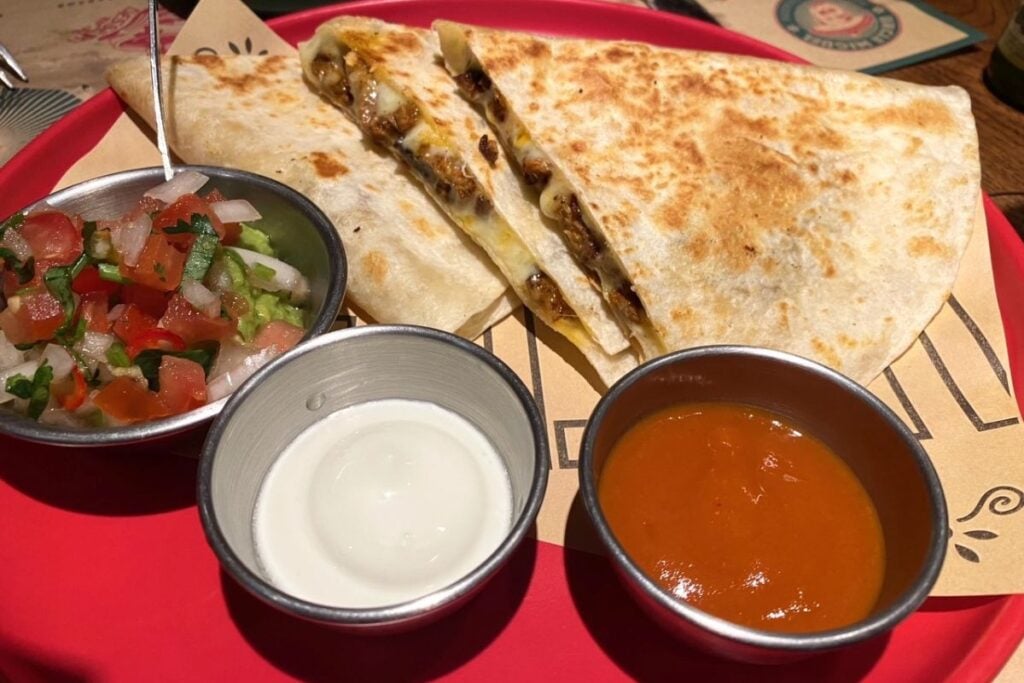 Uncle Miguel review: great guac, nachos, and tacos in a cosy, vibey Peel Street space 5 Uncle Miguel quesadilla